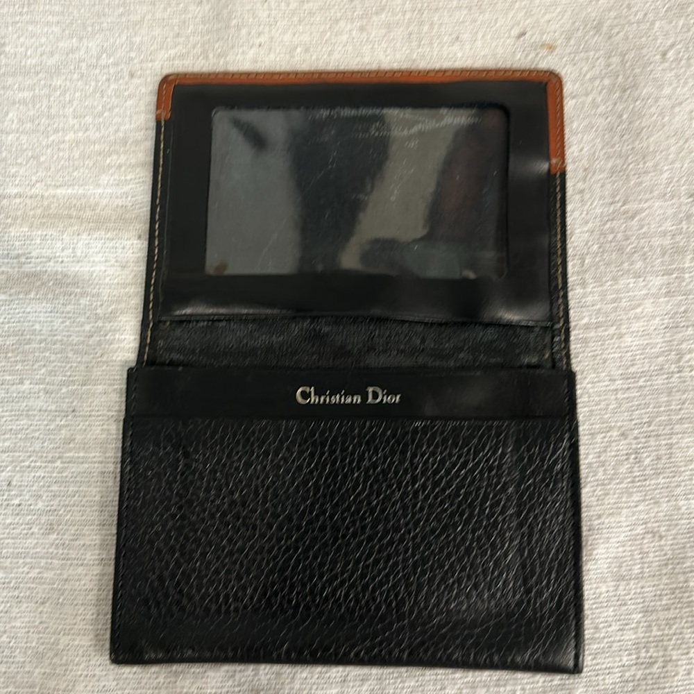 Christian Dior card brown leather slim/cards wallet unisex - Picture 4 of 10